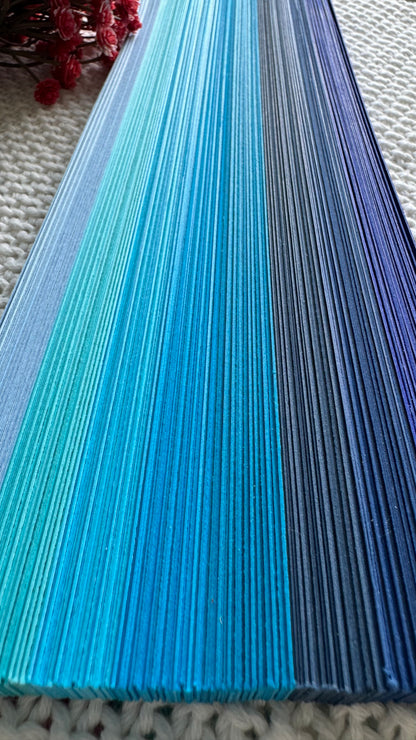 Blue Quilling Strips – 10mm | 270 GSM | 8 Shades x 30 strips