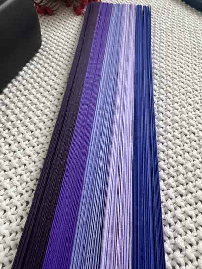 Purple Quilling Strips – 5 Colors x 30 Strips |270gsm