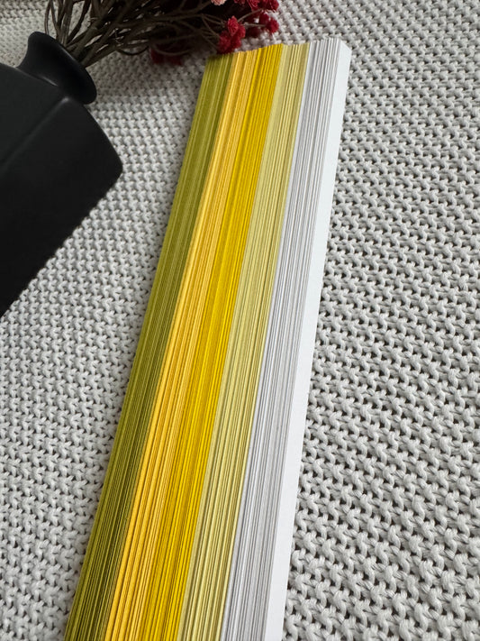 Yellow Sunbeam Series – 10mm Quilling Paper Strips | 270gsm