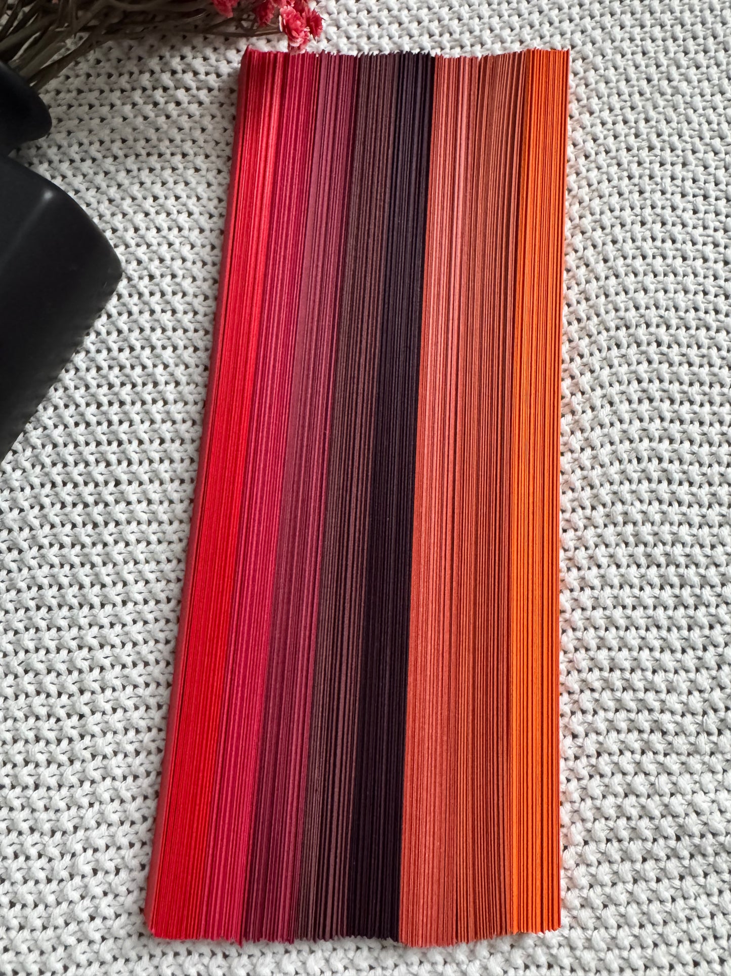 Warm Tone Quilling strips– 10mm Red & Orange Shades | 270gsm