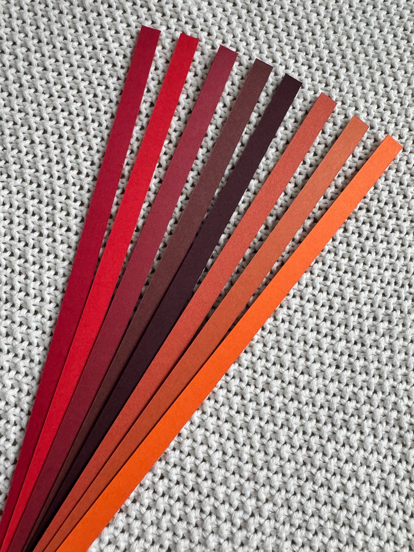 Warm Tone Quilling strips– 10mm Red & Orange Shades | 270gsm