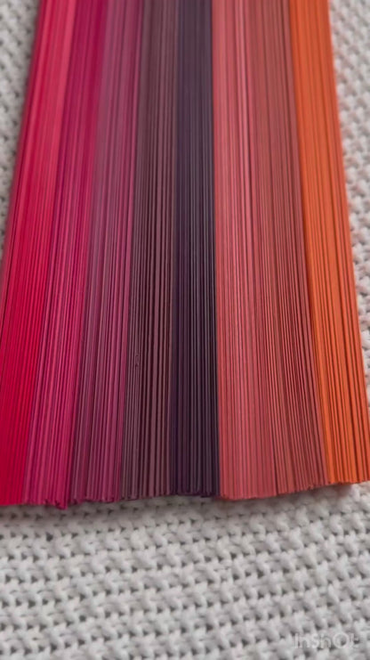 Warm Tone Quilling strips– 10mm Red & Orange Shades | 270gsm
